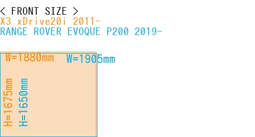 #X3 xDrive20i 2011- + RANGE ROVER EVOQUE P200 2019-